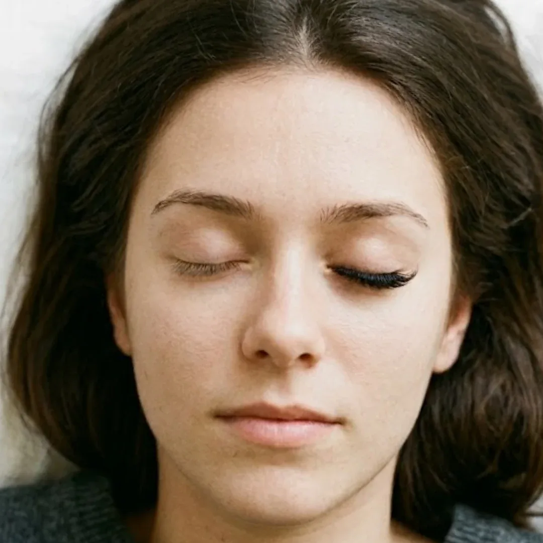 Close-up of lash extensions
